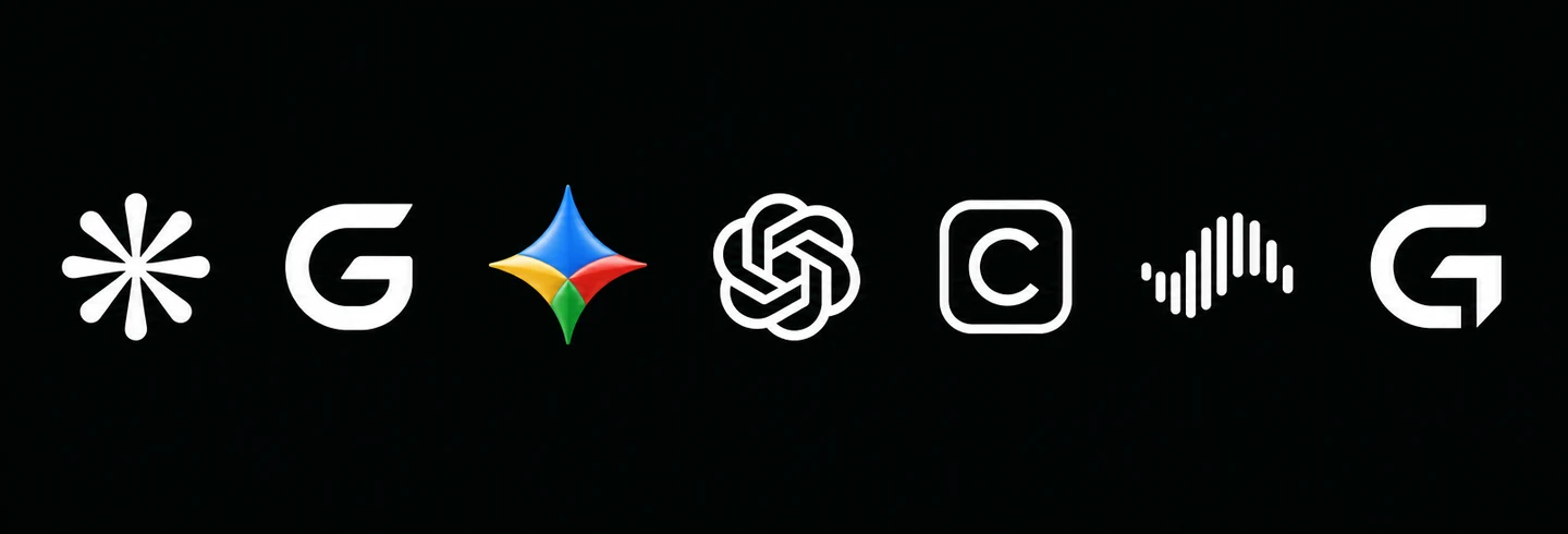 Claude · Grok · Gemini · OpenAI · Calendly · Wisprflow · Granola